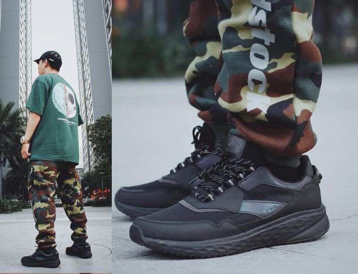 Quần jogger năng động cùng với giày Biti's Hunter nam