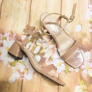 Sandal quai mảnh nâu tây