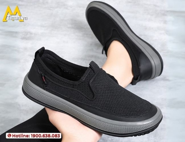 Size giày lười nam vải cao cấp vừa vặn đôi chân