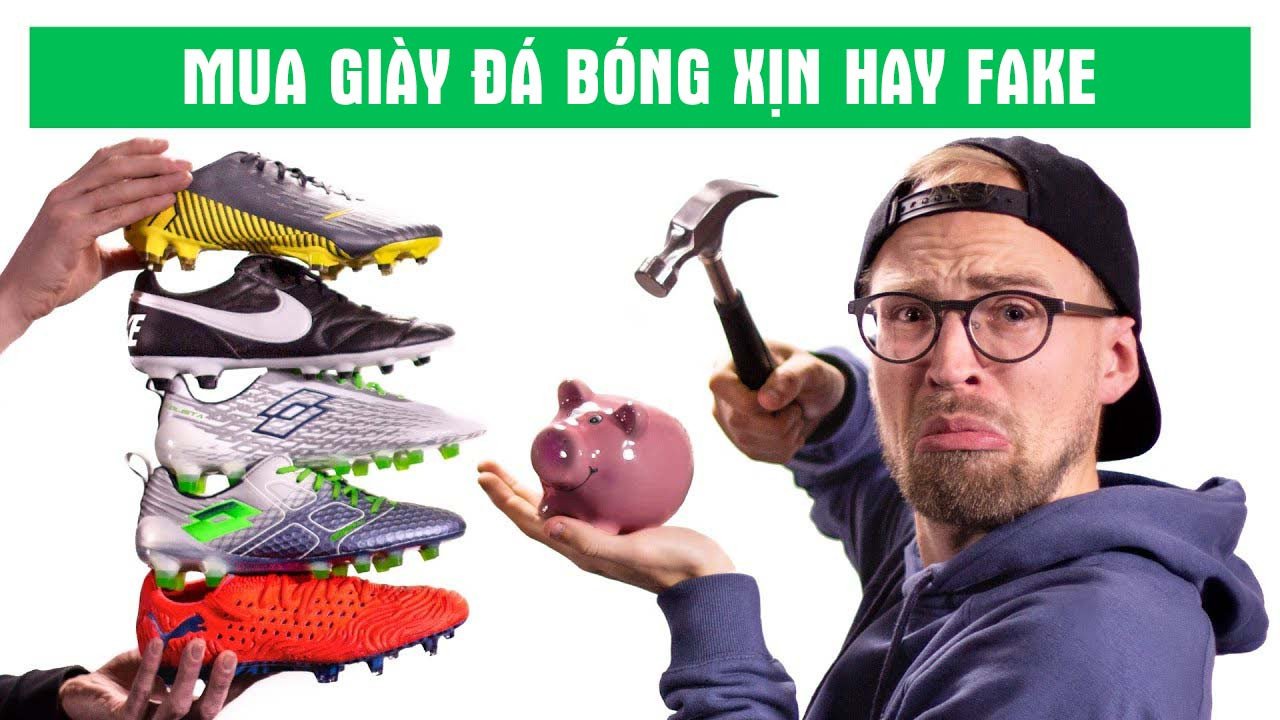So sánh giày đá bóng 1 triệu chính hãng và giày fake trên thị trường
