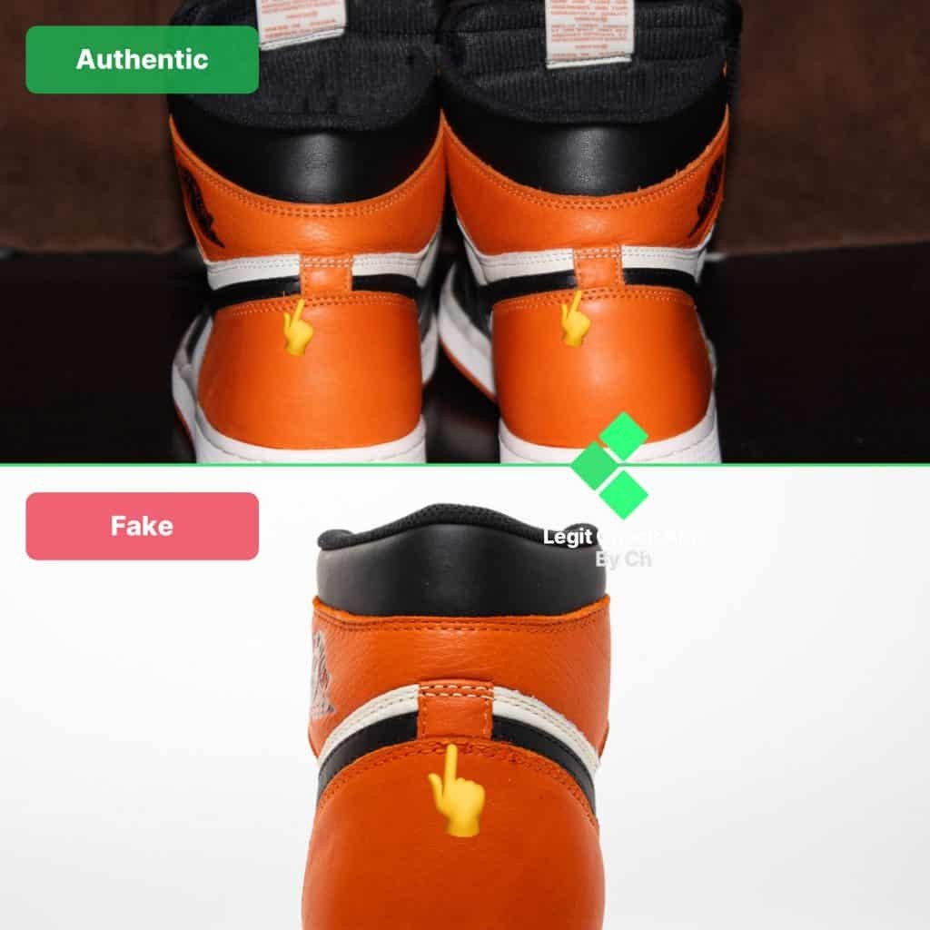 So sánh họa tiết đế giày Air Jordan thật và giả