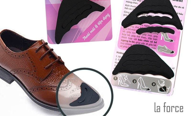Sử dụng miếng đệm mũi để sửa chữa giày tây nam bị rộng 2 size