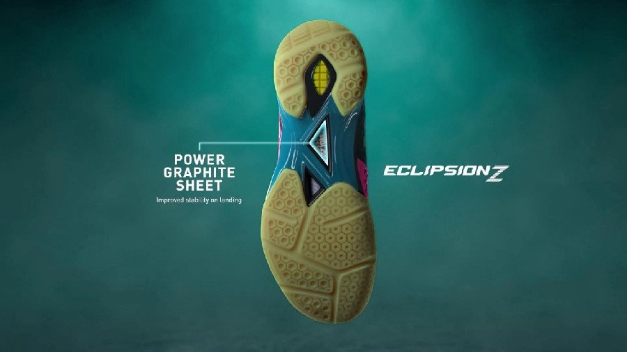 Tấm Power Graphite Lite hỗ trợ ổn định cho giày cầu lông Yonex 65Z2