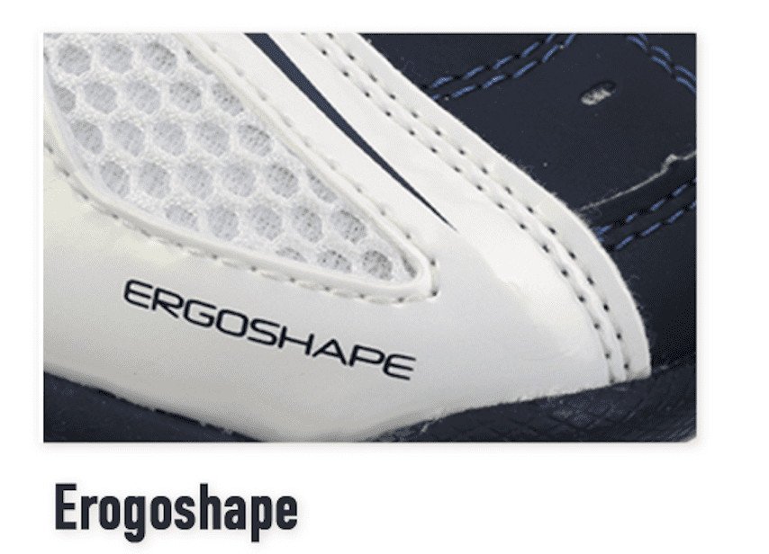 Thiết kế Ergoshape của giày cầu lông Yonex SHB 220cr hỗ trợ bàn chân