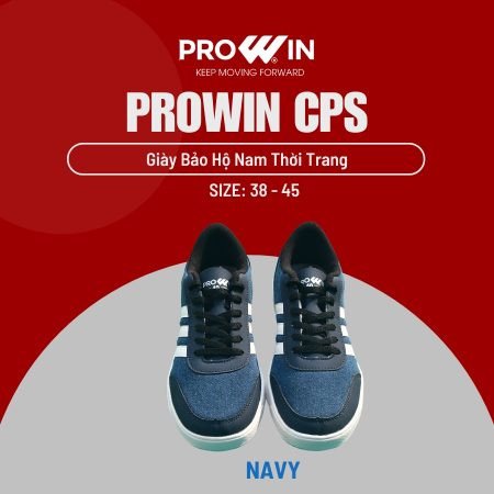 Thiết kế giày lười lao động nam màu navy bền bỉ và tiện dụng