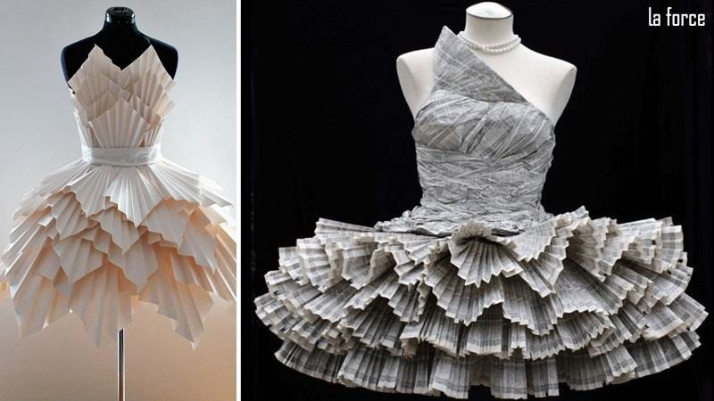 thiết kế thời trang bằng đồ tái chế