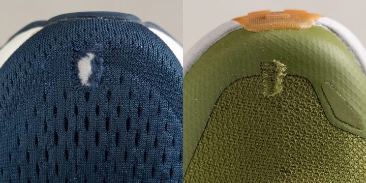 Thử nghiệm độ bền thân giày New Balance Fresh Foam X More v4 bằng máy Dremel, so sánh với Hoka Transport.