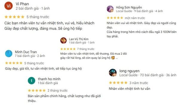 Tổng hợp một số đánh giá tích cực của khách hàng về dịch vụ và sản phẩm tại Bảo Hộ GA RAN