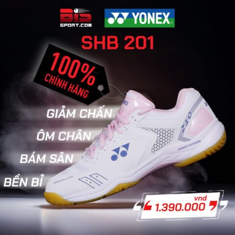 Tổng quan giày Yonex Power Cushion 210 màu xanh hồng nổi bật