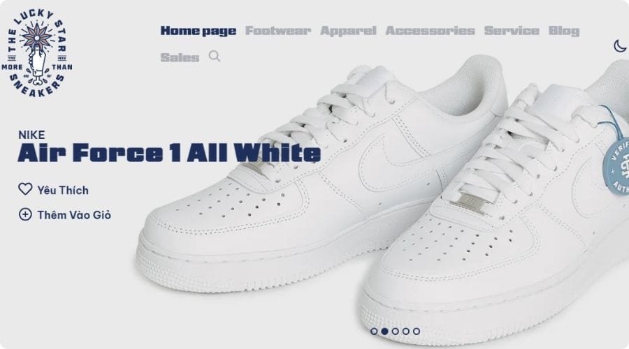 Trang chủ website The Lucky Star