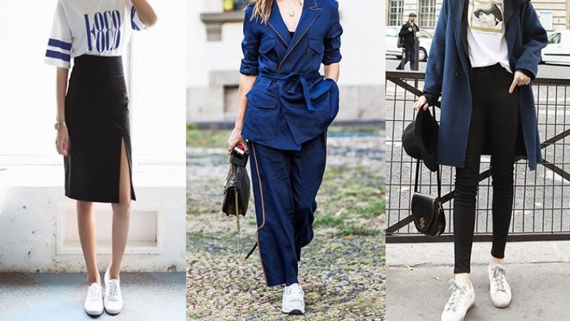 Trang phục freesize tạo sự thoải mái nhất cho người mặc kết hợp giày thể thao độn đế