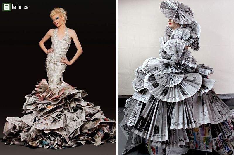 Trang phục tái chế làm từ giấy báo