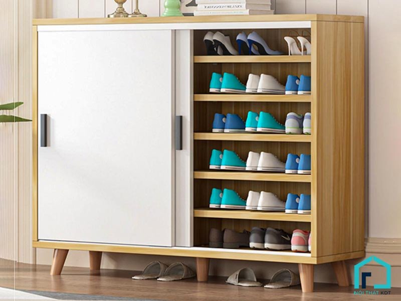 Tủ giày cánh lùa trượt ngang tiết kiệm diện tích