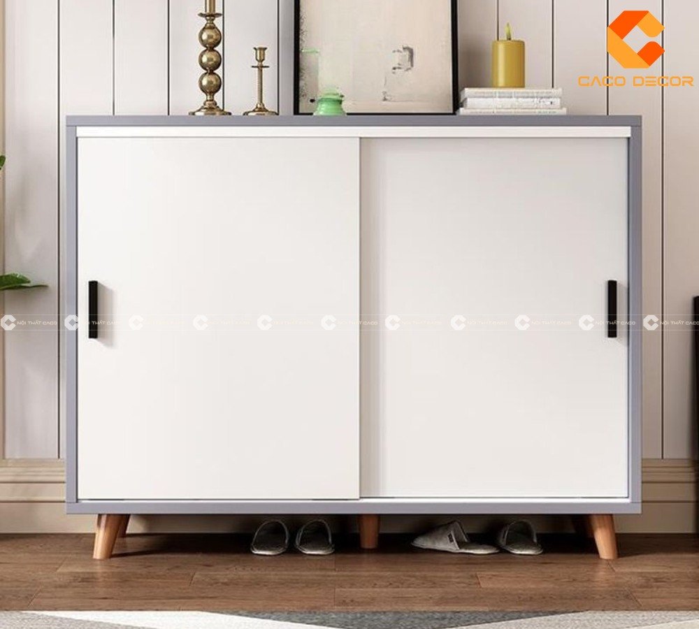 Tủ giày dép cửa lùa đa năng, phong cách hiện đại tối ưu cho không gian hẹp