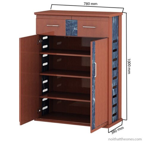 Tủ giày gỗ truyền thống màu nâu