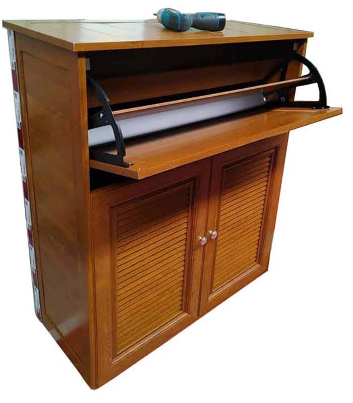 Tủ giày nhôm kính Omega 1 cánh mở kéo thông minh