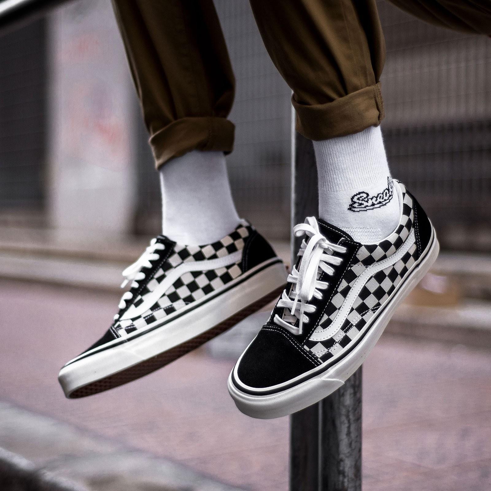 Vans Old Skool vải canvas nhẹ nhàng, giày thể thao mùa hè nam phong cách đường phố