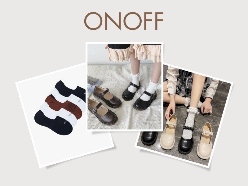 Vớ mang giày búp bê với họa tiết ren nhẹ nhàng phù hợp với giày đơn giản