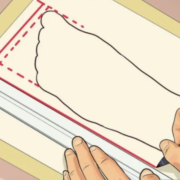 Xác định chiều rộng và chiều dài lớn nhất của bàn chân